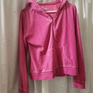 💥3/$10 Plush & Lush velour pink zip up sweatshirt